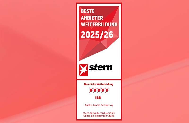 Auf dem Sternsiegel erhält das IBB Institut für Berufliche Bildung die Auszeichnung als Bester Anbieter Weiterbildung für 2025/26.